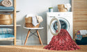 Machine Washable Transitional Red Rug in a Washing Machine, wshpat1876rd