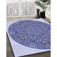 Patterned Blue Rug, pat1877blu