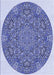 Machine Washable Transitional Blue Rug, wshpat1877blu