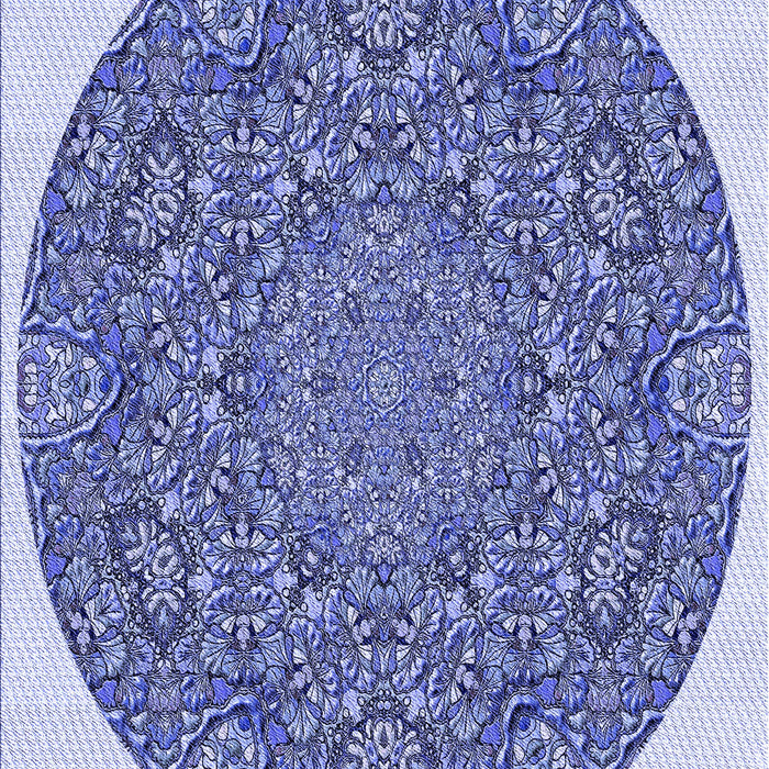 Machine Washable Transitional Blue Rug, wshpat1877blu