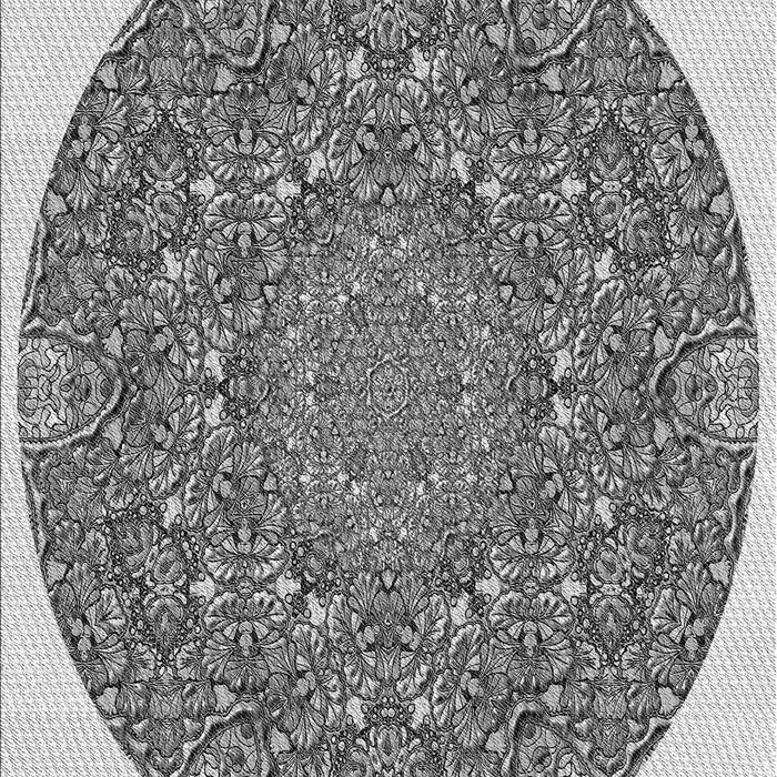 Patterned Platinum Silver Gray Rug, pat1877gry