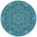 Square Machine Washable Transitional Greenish Blue Green Rug in a Living Room, wshpat1877lblu