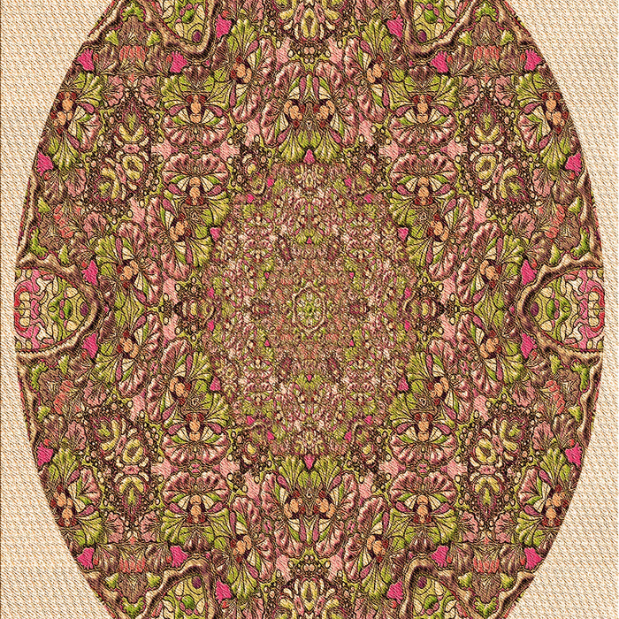 Patterned Brown Red Rug, pat1877org