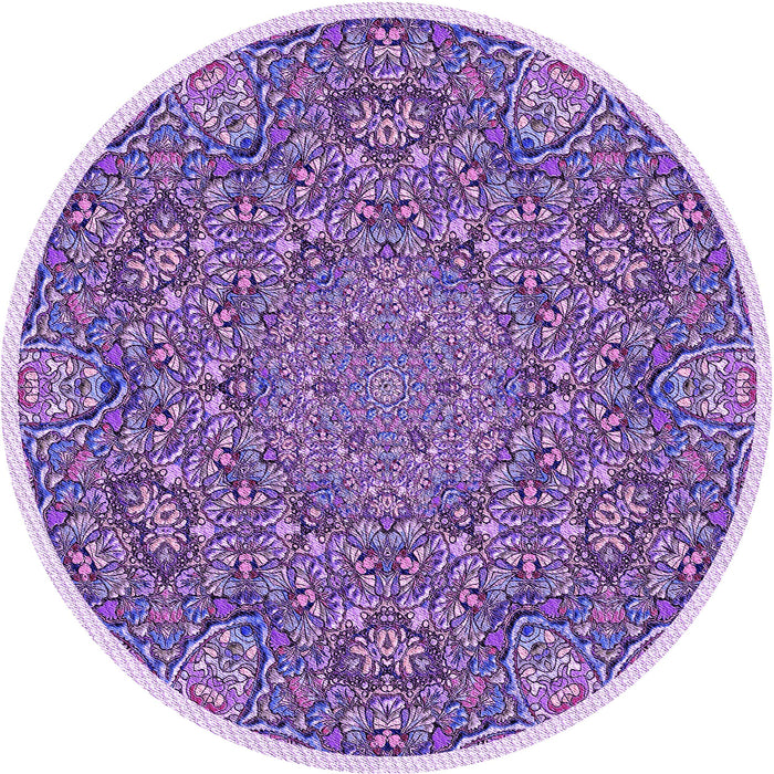 Square Machine Washable Transitional Mauve Purple Rug in a Living Room, wshpat1877pur