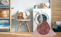 Machine Washable Transitional Pastel Pink Rug in a Washing Machine, wshpat1877rd