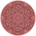 Square Patterned Pastel Pink Rug, pat1877rd