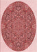 Machine Washable Transitional Pastel Pink Rug, wshpat1877rd