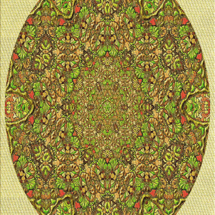 Patterned Dark Bronze Brown Rug, pat1877yw