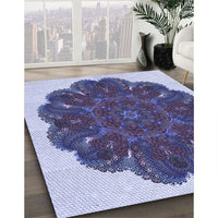 Patterned Blue Rug, pat1878blu