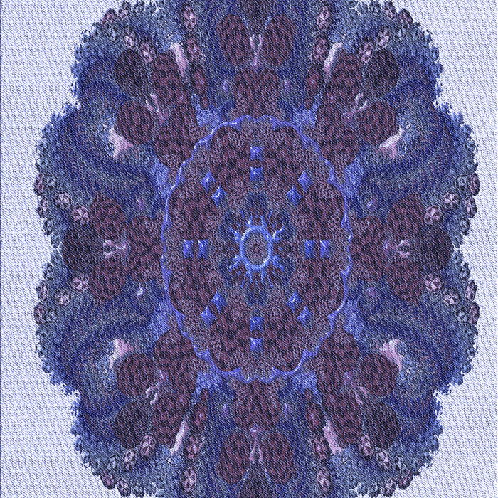 Machine Washable Transitional Blue Rug, wshpat1878blu