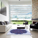 Machine Washable Transitional Blue Rug in a Kitchen, wshpat1878blu