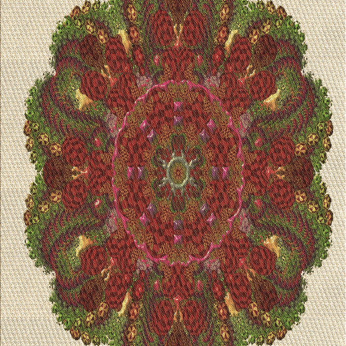 Machine Washable Transitional Saffron Red Rug, wshpat1878brn