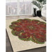 Machine Washable Transitional Saffron Red Rug in a Family Room, wshpat1878brn