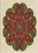 Patterned Saffron Red Rug, pat1878brn