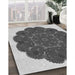 Machine Washable Transitional Silver Gray Rug in a Family Room, wshpat1878gry