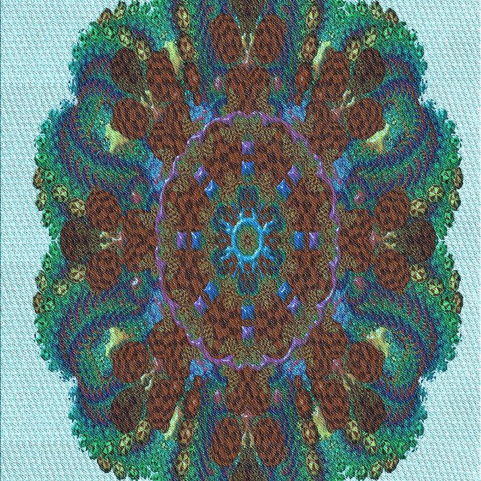 Patterned Gray Rug, pat1878lblu