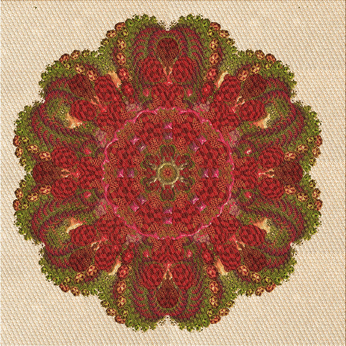 Round Machine Washable Transitional Tomato Red Rug, wshpat1878org