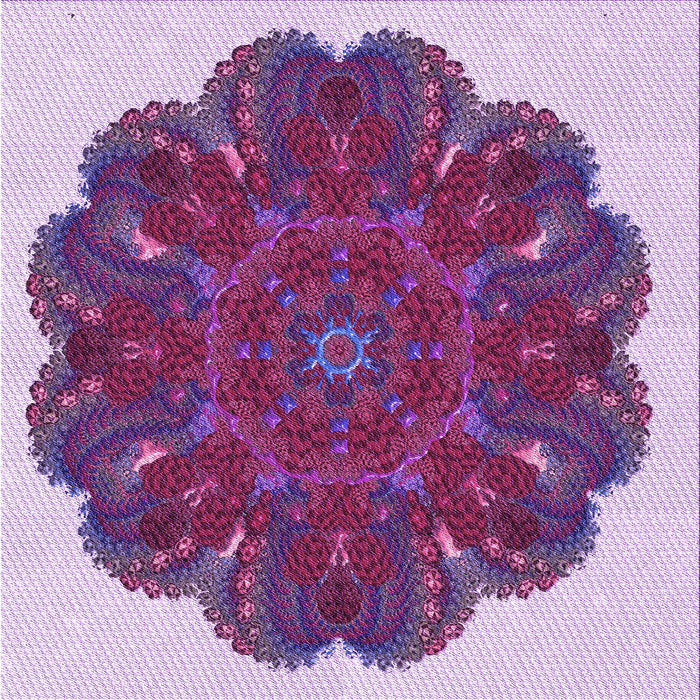 Round Machine Washable Transitional Bright Lilac Purple Rug, wshpat1878pur