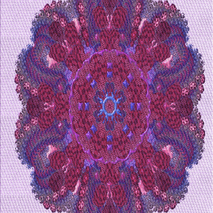 Patterned Bright Lilac Purple Rug, pat1878pur