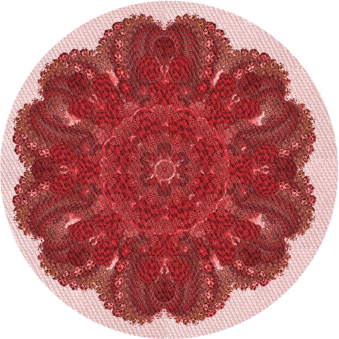 Square Machine Washable Transitional Pastel Pink Rug in a Living Room, wshpat1878rd