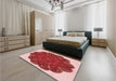 Patterned Pastel Pink Rug in a Bedroom, pat1878rd