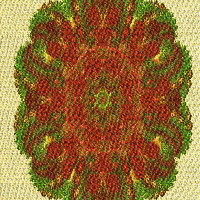 Patterned Metallic Gold Rug, pat1878yw