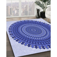 Patterned Jeans Blue Rug, pat1879blu