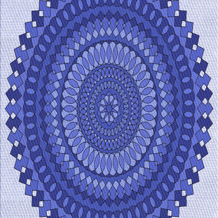 Patterned Jeans Blue Rug, pat1879blu