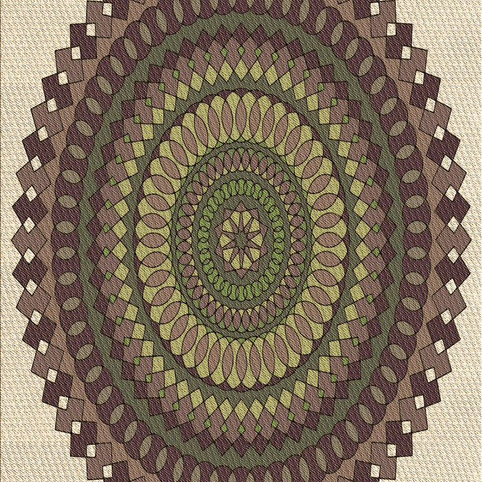 Machine Washable Transitional Dark Brown Rug, wshpat1879brn