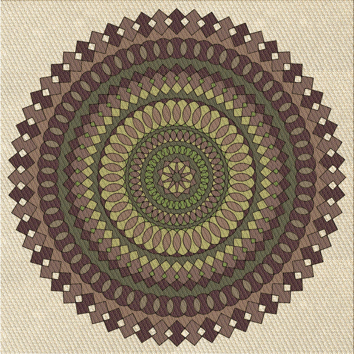 Round Machine Washable Transitional Dark Brown Rug, wshpat1879brn