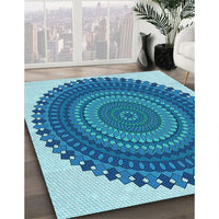 Patterned Blue Rug, pat1879lblu