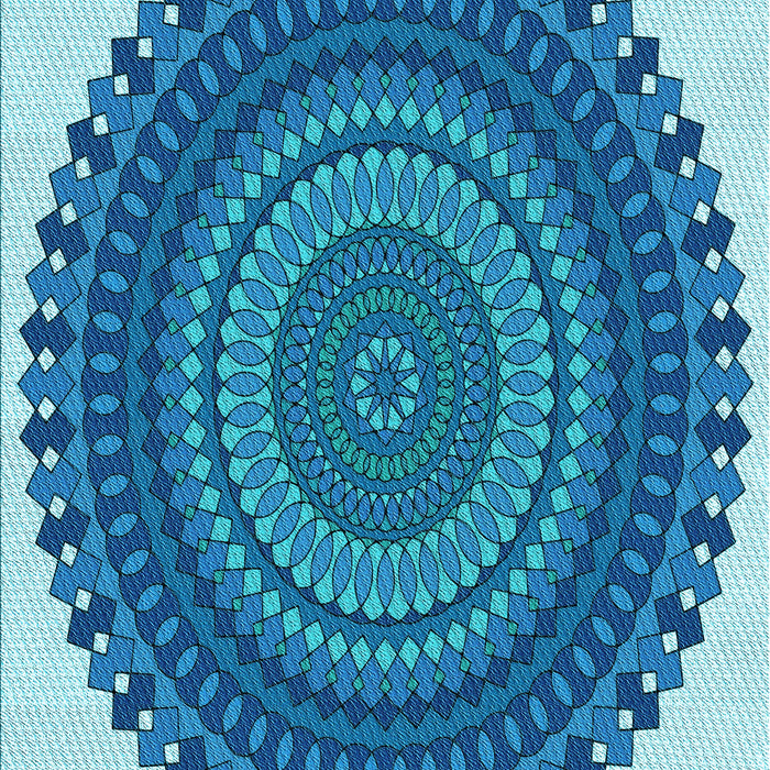 Patterned Blue Rug, pat1879lblu