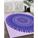 Machine Washable Transitional Amethyst Purple Rug in a Family Room, wshpat1879pur