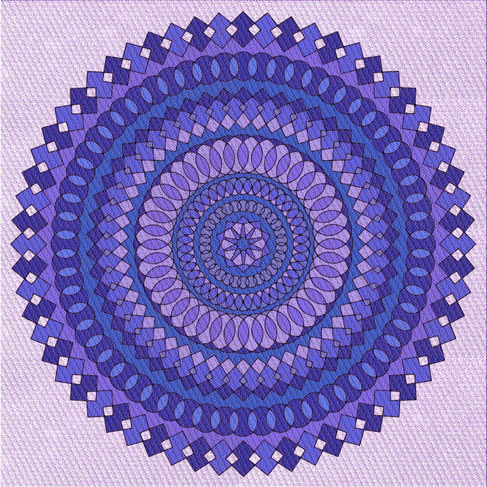 Round Patterned Amethyst Purple Rug, pat1879pur