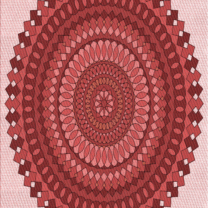Patterned Light Coral Pink Rug, pat1879rd