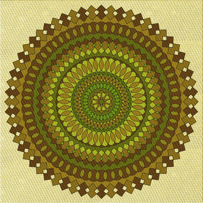 Round Patterned Dark Bronze Brown Rug, pat1879yw