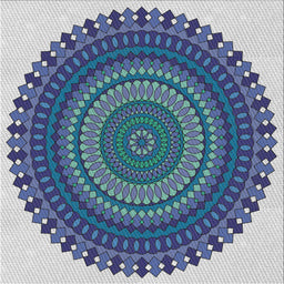 Square Patterned Jeans Blue Novelty Rug, pat1879