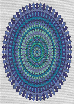 Patterned Jeans Blue Novelty Rug, pat1879