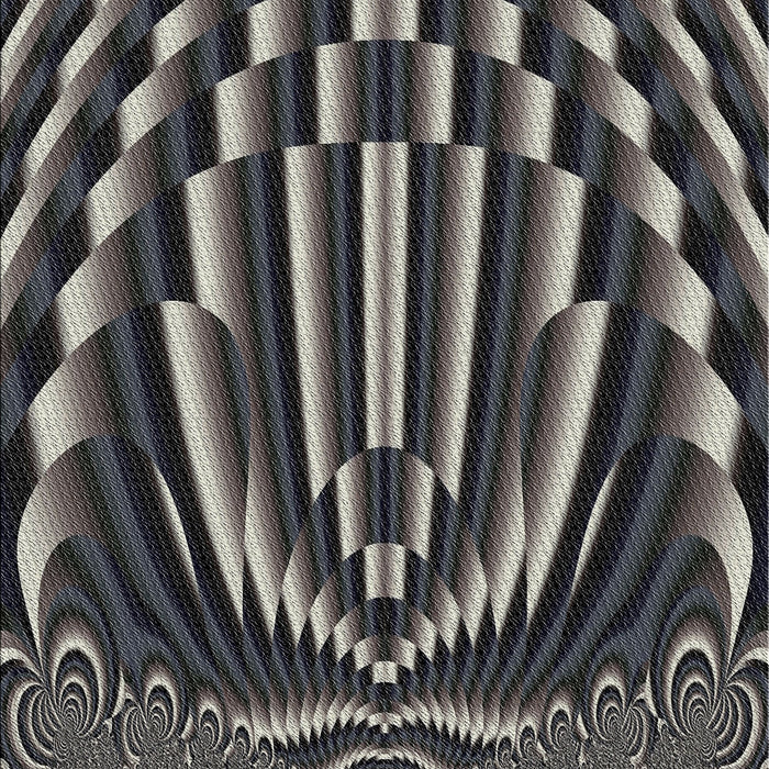 Patterned Mid Gray Novelty Rug, pat187