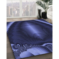 Patterned Night Blue Rug, pat188blu