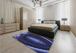 Patterned Night Blue Rug in a Bedroom, pat188blu