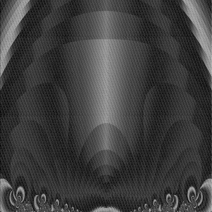 Patterned Midnight Gray Rug, pat188gry