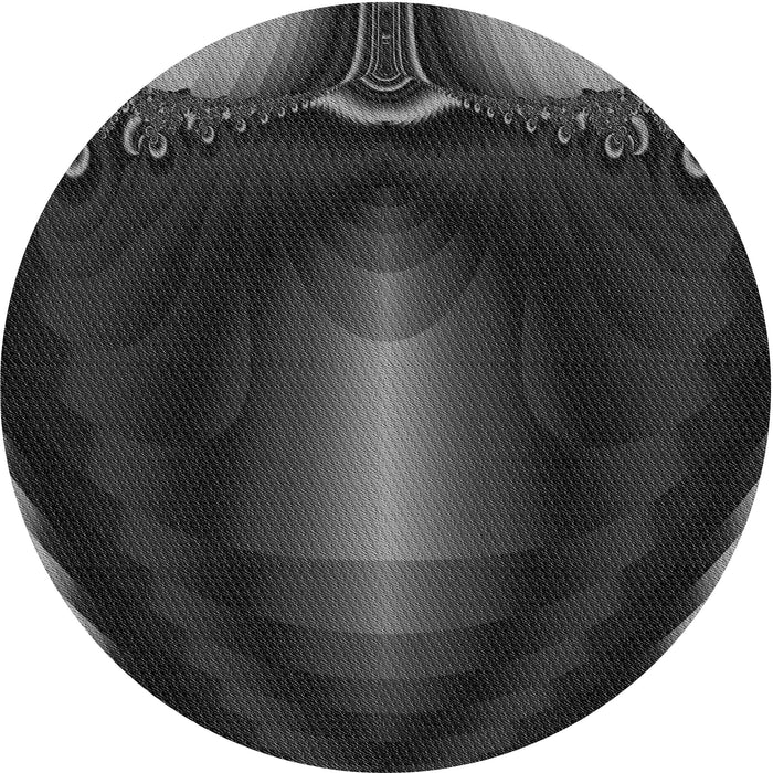 Square Patterned Midnight Gray Rug, pat188gry