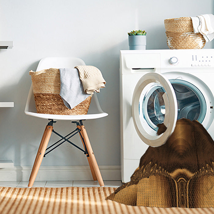 Machine Washable Transitional Black Brown Rug in a Washing Machine, wshpat188org