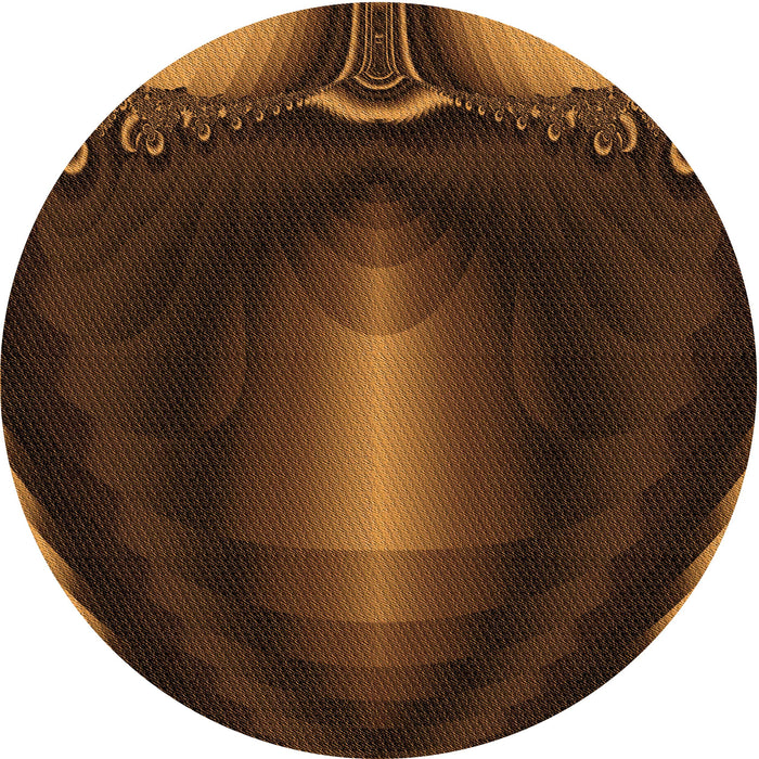 Square Patterned Black Brown Rug, pat188org