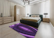 Patterned Dark Orchid Purple Rug in a Bedroom, pat188pur