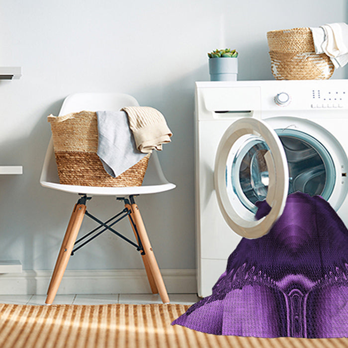 Machine Washable Transitional Dark Orchid Purple Rug in a Washing Machine, wshpat188pur