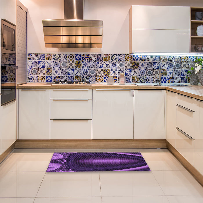Patterned Dark Orchid Purple Rug in a Kitchen, pat188pur