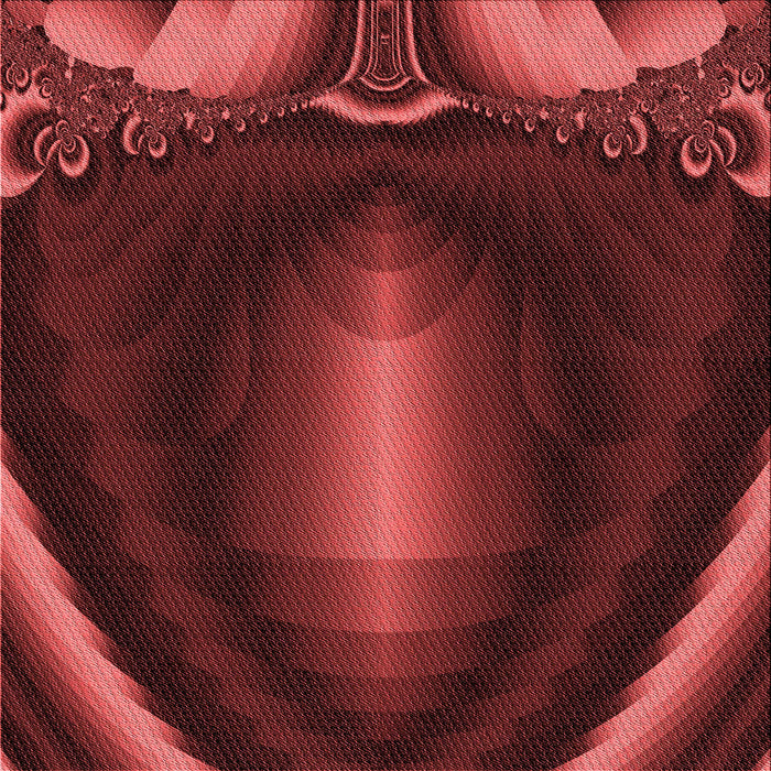 Round Patterned Red Rug, pat188rd