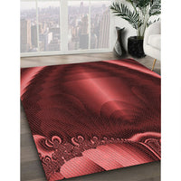 Patterned Red Rug, pat188rd